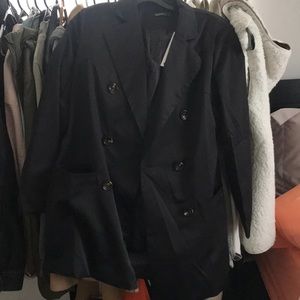 Petite double breasted blazer